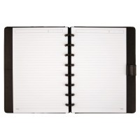 Tul Custom Notetaking System Discbound Notebook Junior Size Leather Cover Black