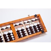 Thy Collectibles Vintagestyle 13 Rods Wooden Abacus Soroban Chinese Japanese Calculator Counting Tool Wreset Button 975