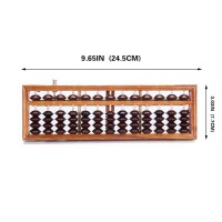 Thy Collectibles Vintagestyle 13 Rods Wooden Abacus Soroban Chinese Japanese Calculator Counting Tool Wreset Button 975