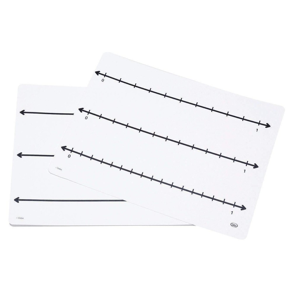 Didax211769 Writeonwipeoff Fraction Number Line Mats Multi 115 X 12 X 38 Inches White