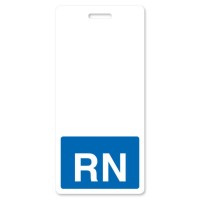 Rn Registered Nurse Vertical Hospital Id Badge Buddy Blue