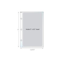 Envypak Mini Binder Page Protector Holds 5 X 85 Inch Sheets 3 Hole Punched Pack Of 100 Protectors