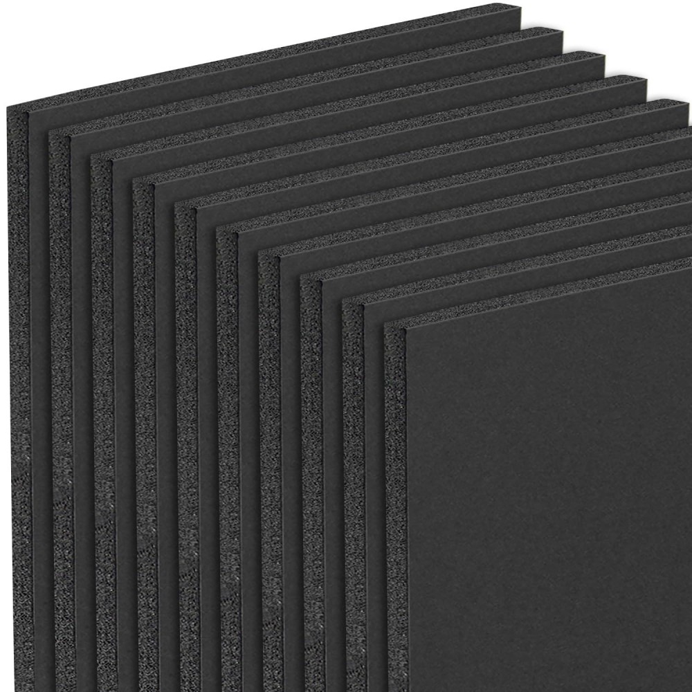 Mat Board Center Acid Free Foam Boards 11 X 14 Inch Black Foam Core 10 Sheets