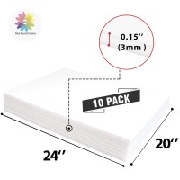 Mbc Mat Board Center Pack Of 10 18 White Foam Boards 20X24 White