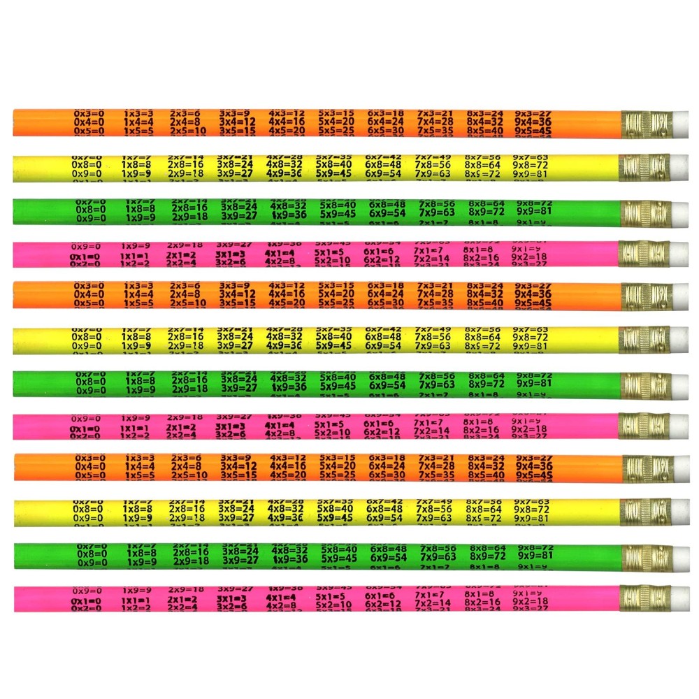 Jr Moon Pencil Jrm7843B Multiplication Pencils 05 Height 25 Wide 8 Length 12 Count