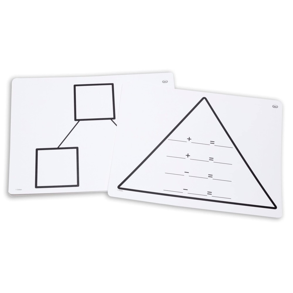 Didax Educational Resources Writeonwipeoff Fact Family Triangle Mats Addition Math Resource