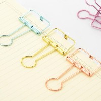 Hollow Out Paper Binder Clip Invoice Bill Clip Office Supplies Pack Of 10 S Bronze