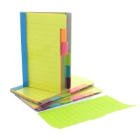 Reditag Divider Sticky Notes Tabbed Selfstick Lined Notepads Adhesive Notes For School Home And Office 120 Ruled Notes 4