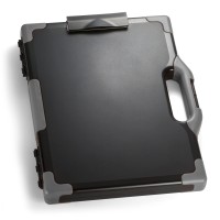 Officemate Oic Carry All Clipboard Storage Box Letterlegal Size Black And Gray 83324 1 16 X 13 X 2