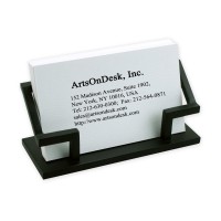 Artsondesk Modern Art Business Card Stand Holder Bk301 Steel Black Patented Desk Accessory Name Card Case Plate Display Office O