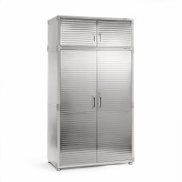 Seville Classics Ultrahd Heavy Duty Mega Solid Steel Metal 2Door Lockable Stacker Wall Storage Cabinet Organizer For Garage W