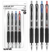 Uniball Signo 207 Gel Pen 4 Pack 07Mm Medium Assorted Pens Gel Ink Pens Office Supplies Sold By Uniball Are Pens Ballpoint