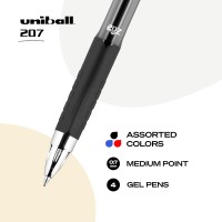 Uniball Signo 207 Gel Pen 4 Pack 07Mm Medium Assorted Pens Gel Ink Pens Office Supplies Sold By Uniball Are Pens Ballpoint