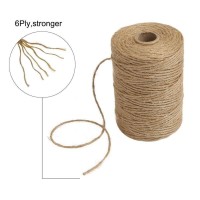 Tenn Well Jute Twine 328Feet 232Mm 6Ply Natural Garden Twine Heavy Duty Twine String For Crafts Gift Wrapping Gardening Pa