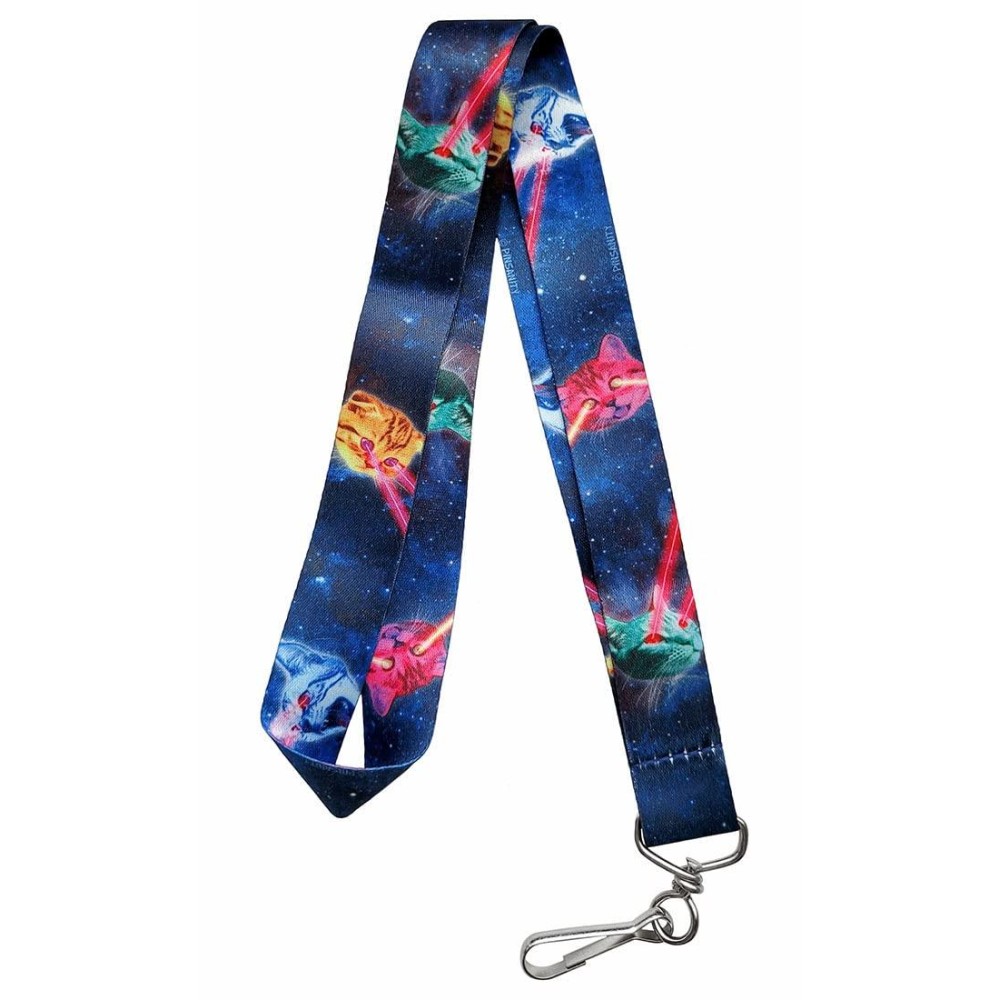 Memepinz Cute Laser Cats Premium Lanyard