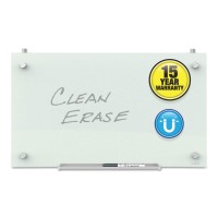 Quartet Whiteboard Glass Dry Erase Board Magnetic 30 X 18 Infinity Frameless Mounting White Surface Accessory Tray 1