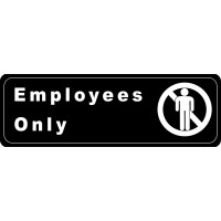 Employees Only Sign Door Sign Plate For Business Office Restaurant Self Adhesive 3 X 9 Pack Of 1