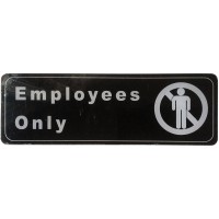 Employees Only Sign Door Sign Plate For Business Office Restaurant Self Adhesive 3 X 9 Pack Of 1