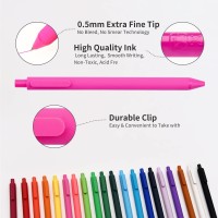 Retractable Gel Pens 20 Assorted Colors