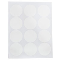 White Circle Waterproof Essential Oil Labels For Bottles & Jars - 2.5