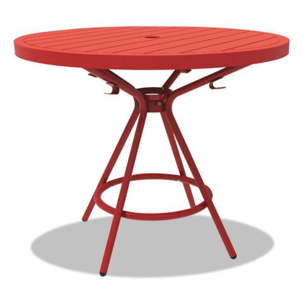 CoGo Tables Steel Round 30 Diameter x 29 12 High Red