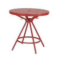 CoGo Tables Steel Round 30 Diameter x 29 12 High Red