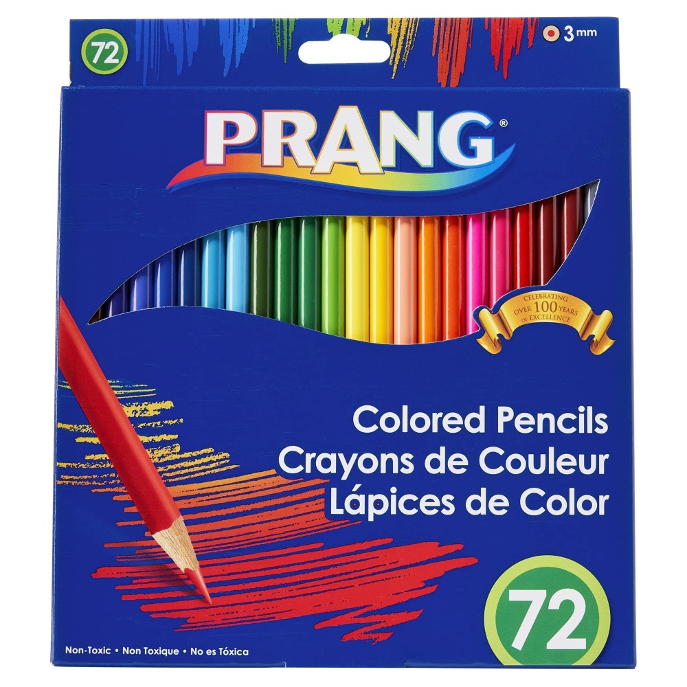 Prang Colored Pencil Sets 3 Mm 2B 1 Assorted Leadbarrel Colors 72Pack