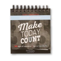 Fitlosophy 'Make Today Count' 365-Day Inspirational Perpetual Desk Calendar  Fitdesk 365-Day Perpetual Calendar (Fitdesk-Cal)