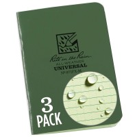 Rite In The Rain Weatherproof Ministapled Notebook 3 14 X 4 58 Green Cover Universal Pattern 3 Pack No 971Fxm 4