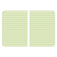 Rite In The Rain Weatherproof Ministapled Notebook 3 14 X 4 58 Green Cover Universal Pattern 3 Pack No 971Fxm 4