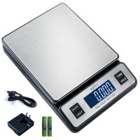 Weighmax W2809 90 Lb X 01 Oz Durable Stainless Steel Digital Postal Scale Shipping Scale With Ac Adapter 1 Pack