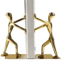 Fasmov Heavy Duty Stainless Steel Man Bookends Nonskid Bookends Art Bookend 1 Pairglod