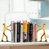 Fasmov Heavy Duty Stainless Steel Man Bookends Nonskid Bookends Art Bookend 1 Pairglod