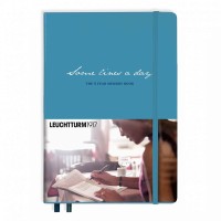 Leuchtturm1917 Some Lines A Day 5 Year Memory Notebook Hardcover Journal 366 Pages For 5 Years Of Entries Nordic Blue