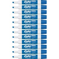 Expo 80003 Low Odor Dry Erase Markers  Chisel Tip  Blue Color  2 Sets With 12 Markers  Total Of 24 Markers