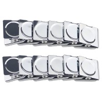 Ogrmar Metal Clip 1212 Pack Refrigerator Whiteboard Wall Magnetic Memo Note Clip Metal Clip 12