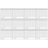 Swiftglimpse 36X48 Large Jumbo Oversized Erasable Laminated Blank Annual Yearly Wall Calendar Poster 12 Months Reusable For Of