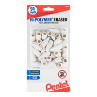 Pentel Hipolymer Eraser Caps White Pack Of 50