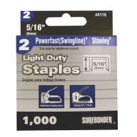 44116 2 Light Duty Wide Crown Staples 516 Length 1000Box 5 Pack