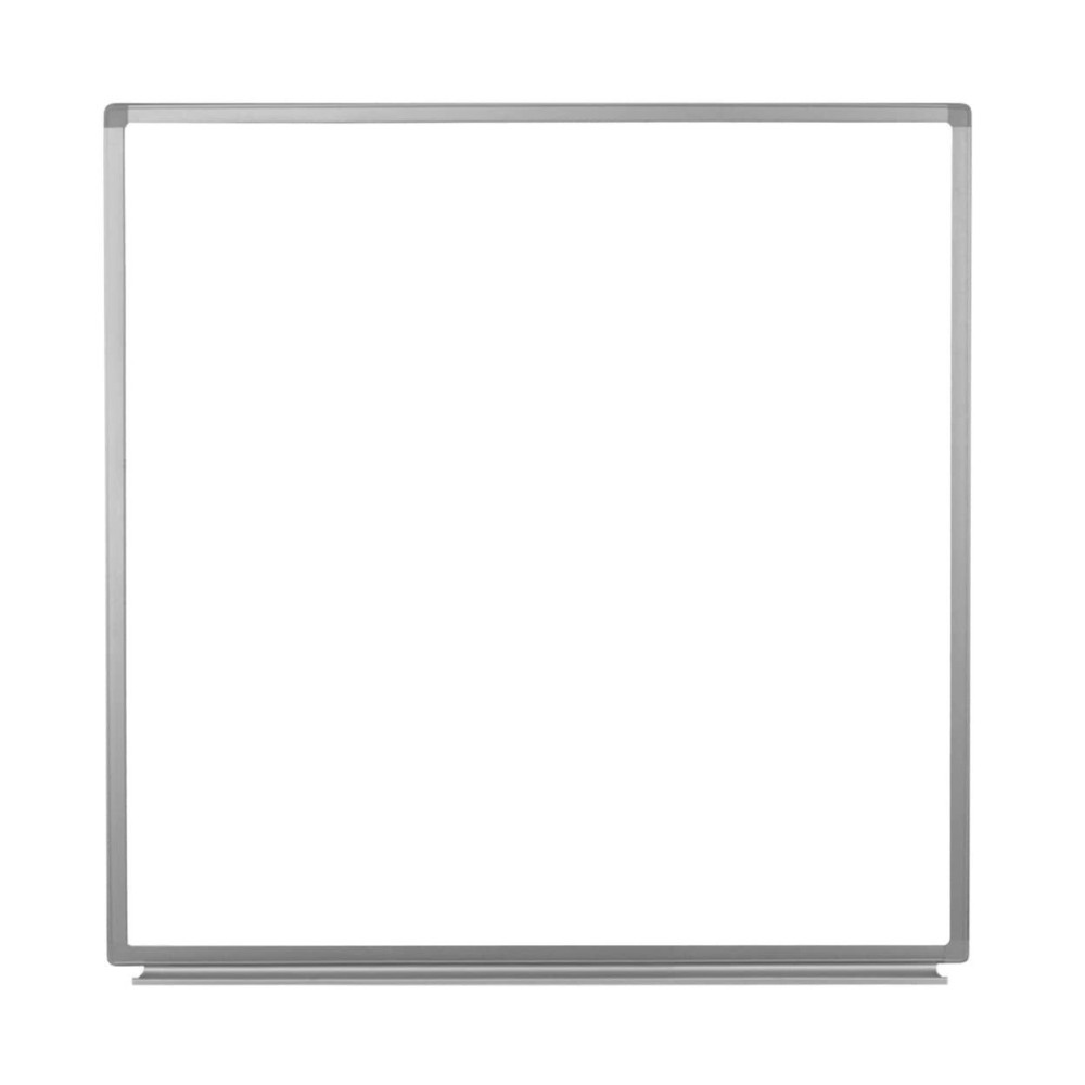 Luxor Home Office School Wallmounted Magnetic Dry Erase Whiteboard With Aluminum Frame 48W X 48H