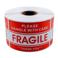 Eps Please Handle With Care Fragile Thank You Shipping Stickers 2X3 500 Per Roll 1 Roll