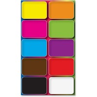 Ashley Ash78003 Colors Design Mini Whiteboard Eraser 10 Pack Multicolor