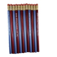 Jumbo Tot Pencil Round 10Mm Metallic Blue And Red Med Soft Core Package Of 12