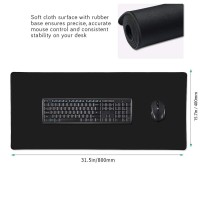 Cmhoo Xxl Desk Pad Protecter Blotters 315X157In Extended Gaming Mouse Pad 80X40 Black