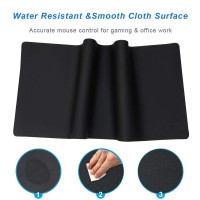 Cmhoo Xxl Desk Pad Protecter Blotters 315X157In Extended Gaming Mouse Pad 80X40 Black