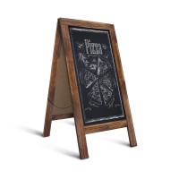 A Frame Chalkboard By Hbcy Creations 40X20 Solid Wood Aframe Sign Rustic Brown Doublesided Magnetic Board Chalkboard Menu Bo