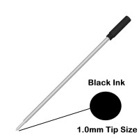 10 Pack  Pen Savings Ballpoint Pen Refills Compatible With Cross Ballpoint Pens  Medium  Bulk Packed (Black)