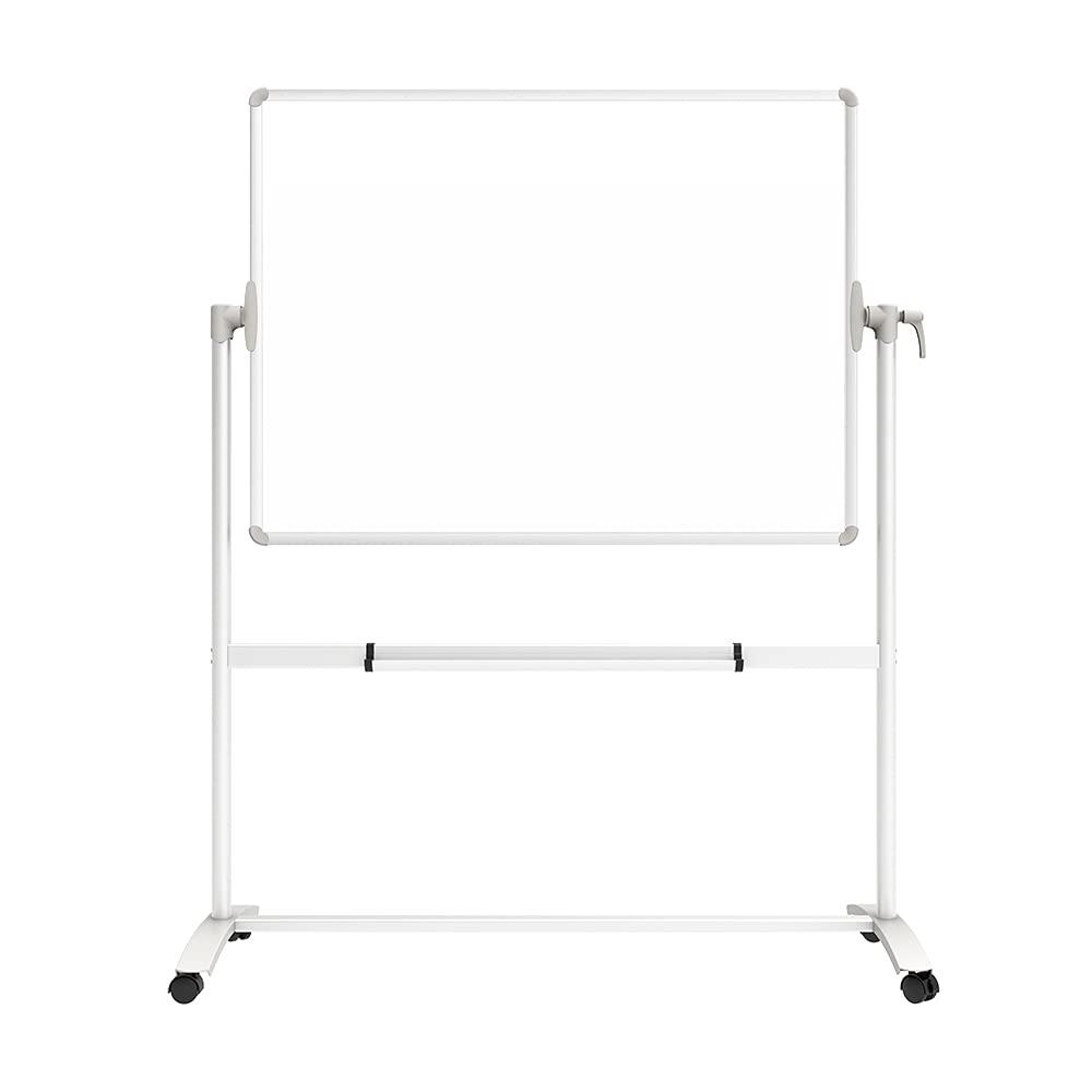 Vizpro Doublesided Magnetic Mobile Whiteboard 48 X 36 Inches Steel Stand