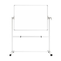 Vizpro Doublesided Magnetic Mobile Whiteboard 48 X 36 Inches Steel Stand