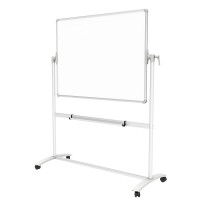 Vizpro Doublesided Magnetic Mobile Whiteboard 48 X 36 Inches Steel Stand